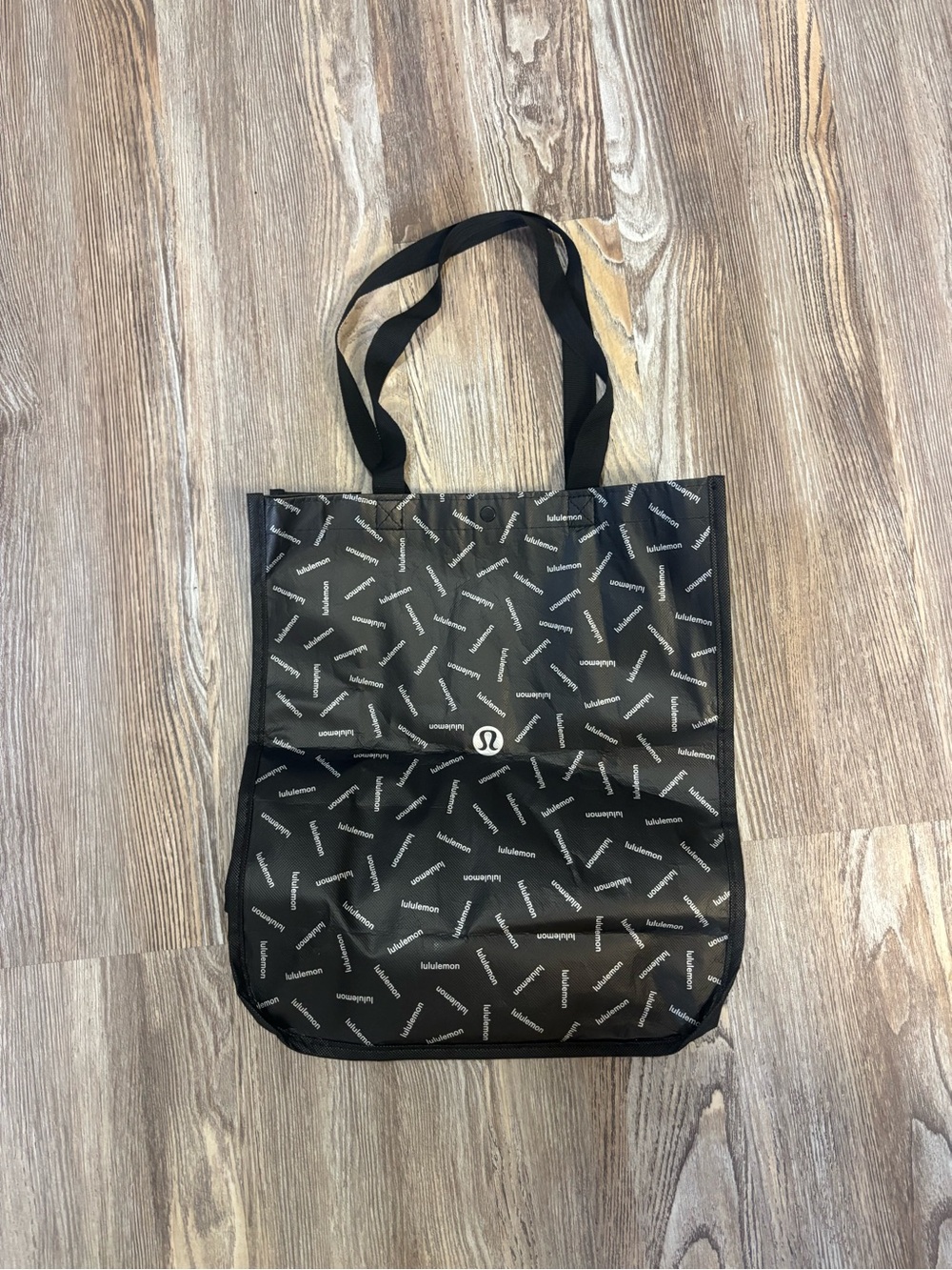 lululemon athletica Black Logo Pattern Tote
